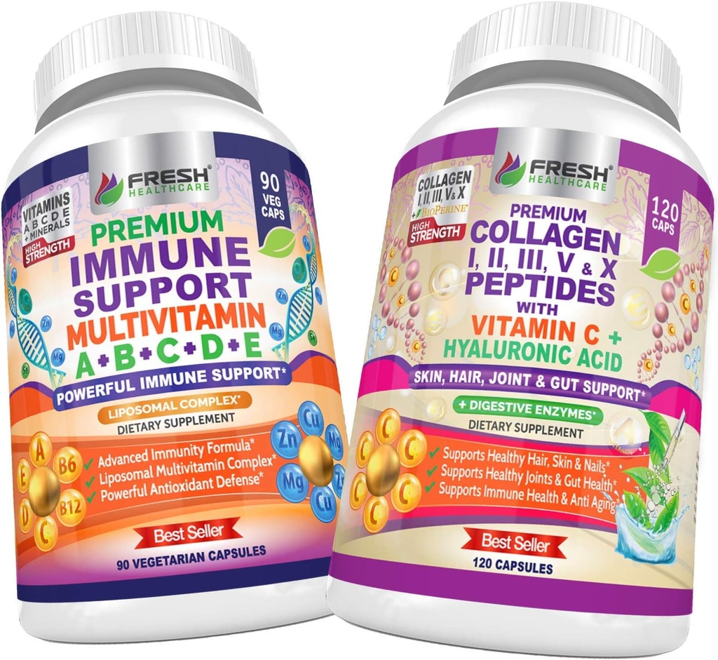 ČERSTVÉ ZDRAVOTNÍCKE Imunitné multivitamíny a kolagénové Peptidy