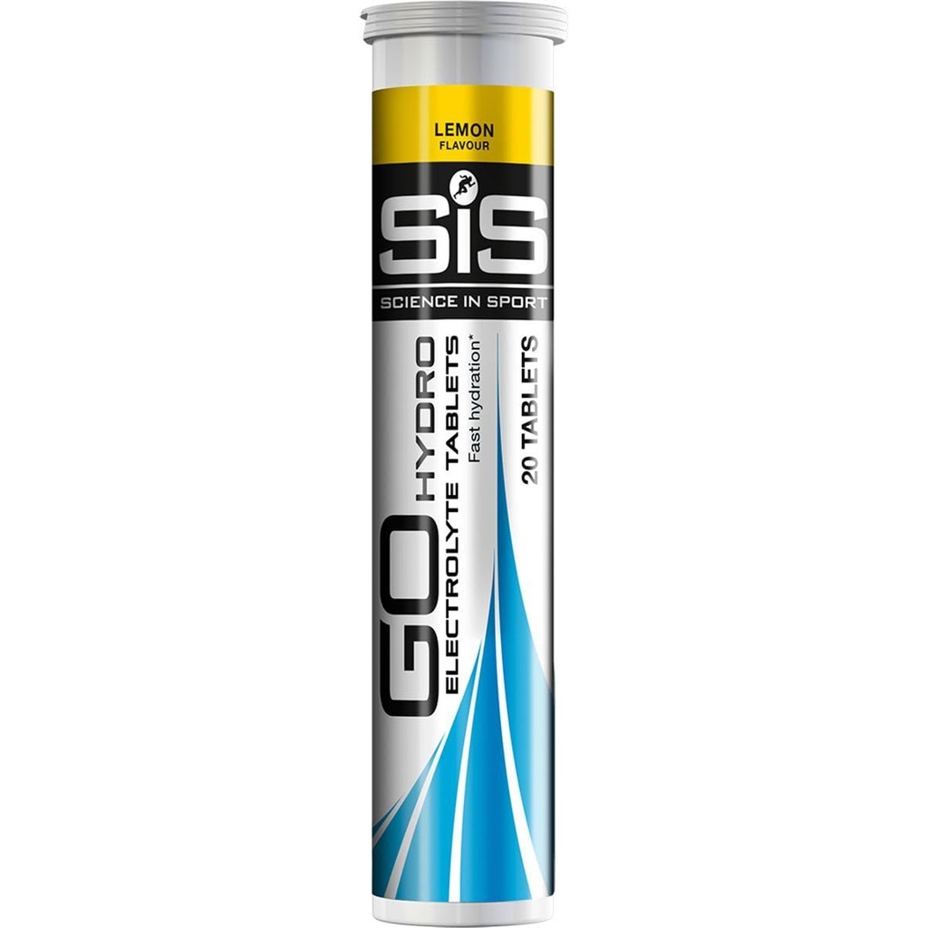 SIS Hydro Electrolyte Drink Tablety, Electrolyte Tabs for Hydration, Enhanced Endurance Sports Drink for Running, Cycling, Triatlon, Citrón - 20 tabliet - 1 balenie