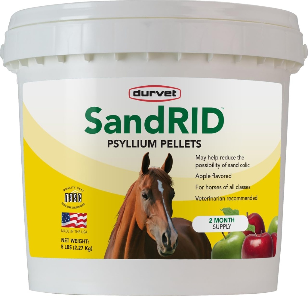 Durvet 699627 Sandrid Psyllium Pellets, 5 Lb, 5 libier (Stock of 1)
