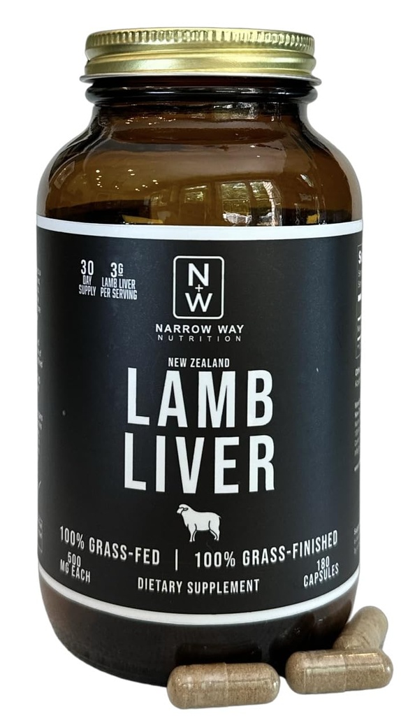 Jahňacie pečene regeneratívne zvýšil na Novom Zélande (180 Kapsule), 100% Grass-Fed & 100% Grass-Vyhotovené, 30 Day Supply at 6 Capsules Daily (Kosher Bovine Želatína Kapsule)