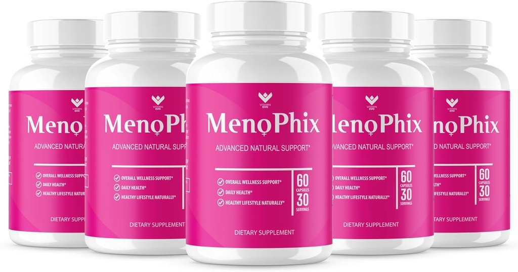 (5 BALENIE) MenoPhix Menopauza Prírodná podpora Kapsule - Meno Phix Supplement, Meno Phix Menopause, MenoPhix Supplements for Women Natural Support, MenoPhix Recenzie (300 Kapsule) 5 Mesiac dodávky