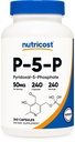Nutricost P5P vitamín B6 doplnok 50 mg, 240 kapsúl (Pyridoxal-5-fosfát) - Vegetarián priateľsky, non-GMO, bez lepidla