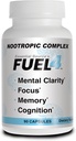 Fuel4 Nootropic Brain Support Supplement – Focus & Mental Clarity Capsules with Vitamin D3, Ginkgo Biloba, Cognivia, Alpha GPC, DMAE & Huperzine A – Non-GMO, Made in USA – 90 Veggie Capsules