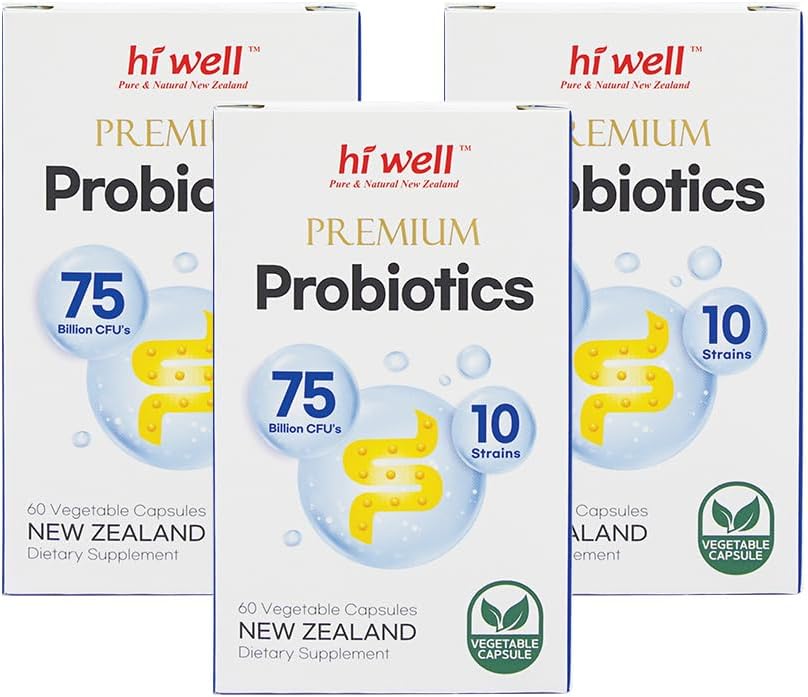 (Pack of 3) Hi Well Premium Probiotics 60Vegetarian Capsules