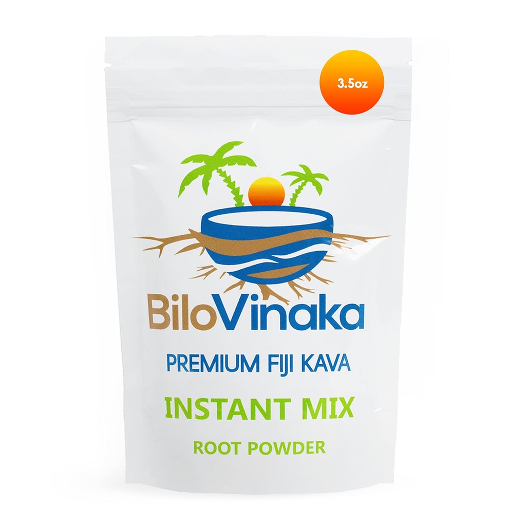 All- Natural Micronized Instant Kava Drink Mix, Premium Fidži Kava Kava Powder, Kava Fidžian Root Powder, No Schining Needed, 3. 5 oz/ 100 Grams