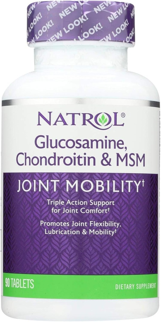 Natrol Glukozamín Chondroitín a MSM - 90 tabliet