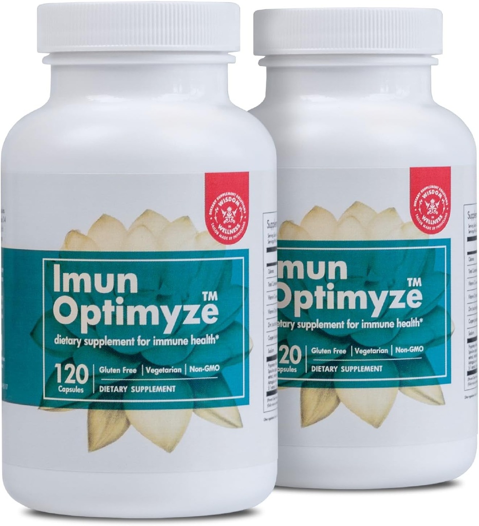 Immune OPTIMIZE - Immune System Suplement - 120 Kapsule 2-Pack - Balance Complex for Immune Support - Multivitamínové kapsule pre dospelých - Gluten Free and Non GMO Supplement