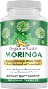 Organické Veda Moringa Leaf prášok Kapsule, 1000 mg, 360 gróf - Pravá zelená prírodná organické Moringa Oleifera, Premium Sila živina Dense 100% Pure Leaves - Energy, Sleep & Imunity Support - Vegan