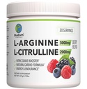 L-arginín 5000 mg + L- citrulín 2000 mg komplexný prášok doplnok - Posilňovač oxidu dusnatého - zdravie srdca, prietok krvi, energia a vytrvalosť - 30 porcií (Berry Blend)