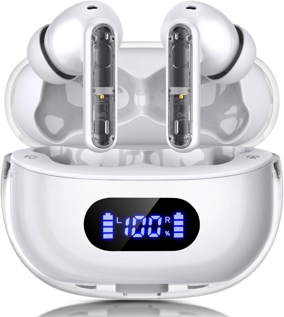 Bezdrôtové slúchadlá P1 PRO, slúchadlá Bezdrôtové slúchadlá Bluetooth s čistým telefónom Mics Ear Buds, pohodlné Fit, IPX7 Nepremokavá slúchadlo Long Battery Life, 30H Playtime for Sports Workout