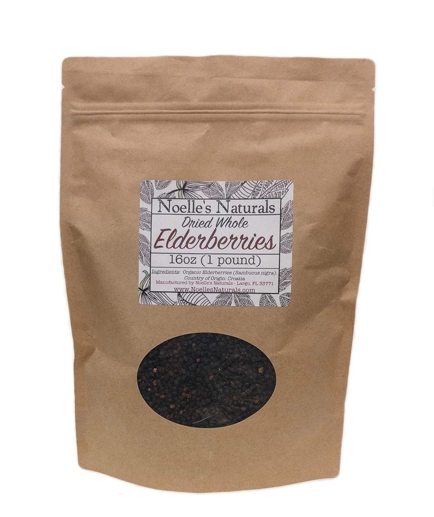 Sušené celé plody - 1 libra hromadne - Veľkoobchod Elder Berry - Na výrobu bazovej sirupu, čaju, Gumiem, Immune Support - Nežiariteľná - Non-Gmo - Prírodné a organické