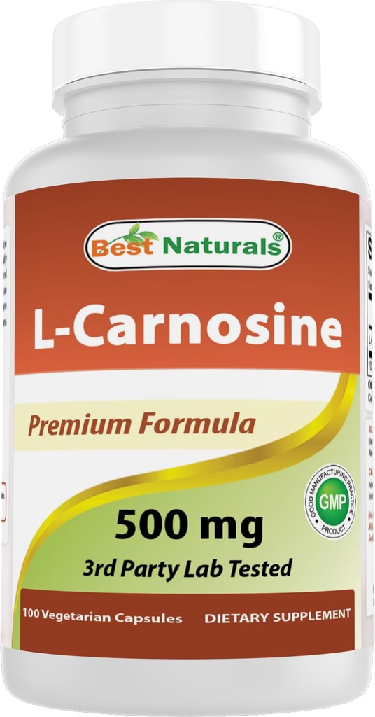 Najlepšie prírodné L-karnozín 500 mg 100 Vkaps (100 Počet (Pack of 1))