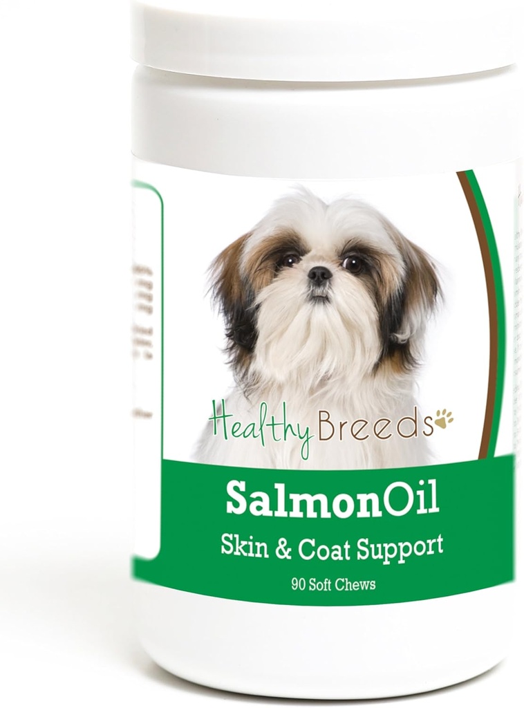 Zdravé plemeno Shih Tzu Salmon Oil Soft Chews 90 Počet