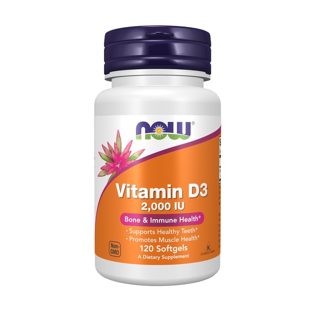 TERAZ Potraviny doplnky, vitamín D-3 2,000 IU, vysoká potencie, štrukturálna podpora*, 120 Softgels