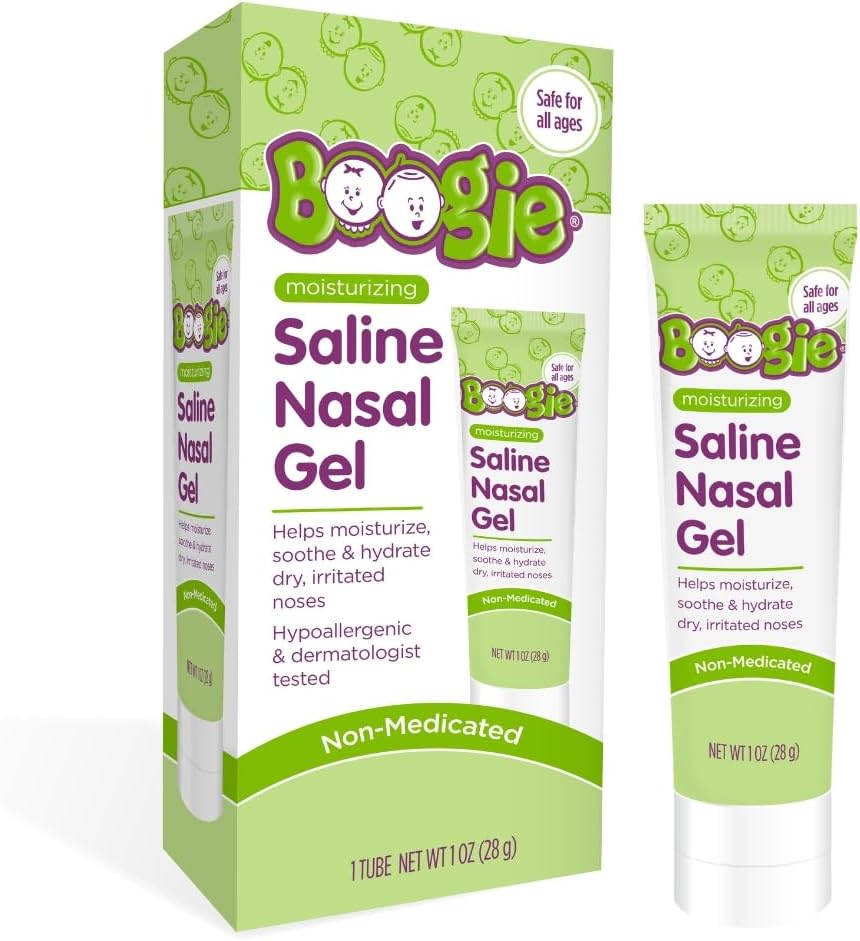 Boogie Saline Nasal Gel, vyrobené z Aloe a izotonickej Sardinky, upokojuje a hydratuje suché alebo dráždivé nosy, nevoňajúce, balenie po 1