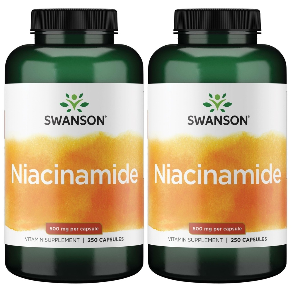 Swanson Niacínamid 500 mg 250 Caps (2 balenia)