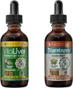 Rejuvica Health VitaLiver & DigestaPro - Advanced Liver & Digestion Support - Liquid Delivery for Better Absorbtion - Milk Thitle, Chanca Piedra, Artičok, Púpava a ďalšie!