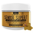 iHeartDogs Senior Super 7 Daily Dog Multivitamín - 7-in-1 Vitamín pre psy podporuje anti-aging s antioxidantmi, probiotiká, Levia mane, Turecko chvost, & Ashwagandha pre dlhovekosť a kognitívne Boost