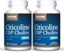 Jarrow Formules Citicolín (CDP Choline) 250 mg - 120 kapsúl, balenie po 2 - podporuje mozog zdravie a pozornosť výkon - Až 240 celkové služby