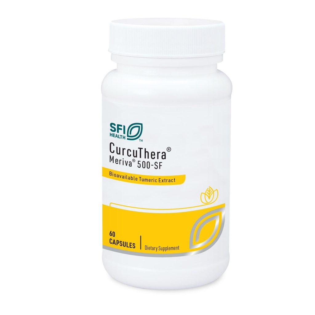 Klaire Labs SFI Health CurcuThera - 500 Milligrams Meriva Curcumin Complex s 29x vyššou biologickou dostupnosťou a patentovanou Phytosome Delivery Technology, Hypoalergenic, Vegan (60 kapsúl)