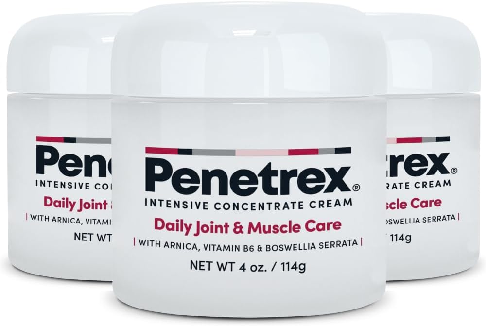 Penetrex Joint & Muscle Therapy - Upokojujúci komfort pre chrbát, krk, ruky, nohy - Premium celé telo Rub s Arnica, vitamín B6 MSM & Boswellia - 4oz krém (3 balenia)