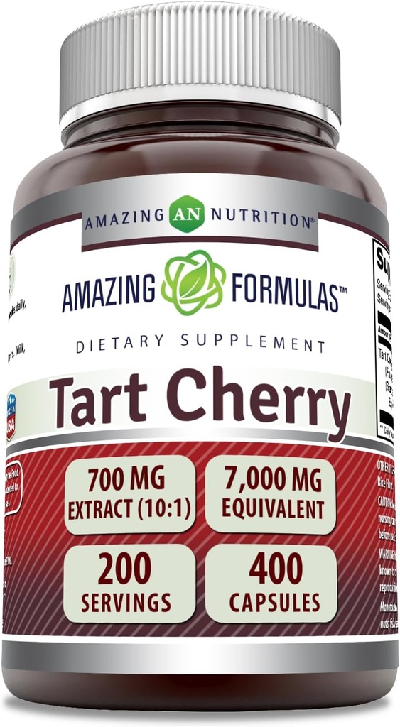 Amazing Formules Tart Cherry Extract 700 Mg Extract (10:1) Per Serving Capsules Supplement 