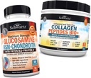 BioSchwartz Glukozamín Chondroitin MSM + Collagen Peptides Powder - Zdravé kosti a spoločná podpora - Podporuje flexibilitu a podporuje Kartilage