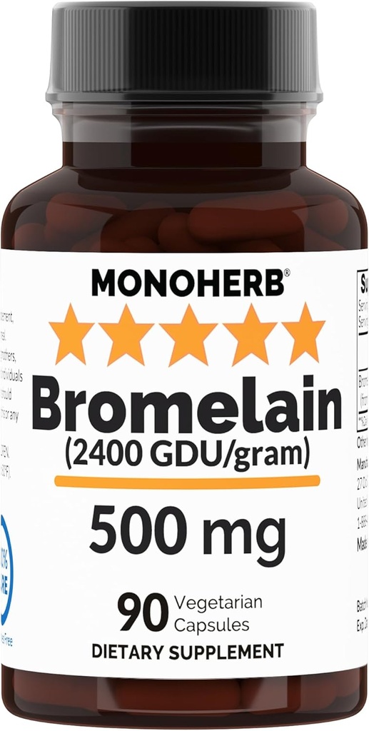 MONOHERB Bromelain 500 mg/ Kapsula - 90 Veg Kapsule - 90 Servings