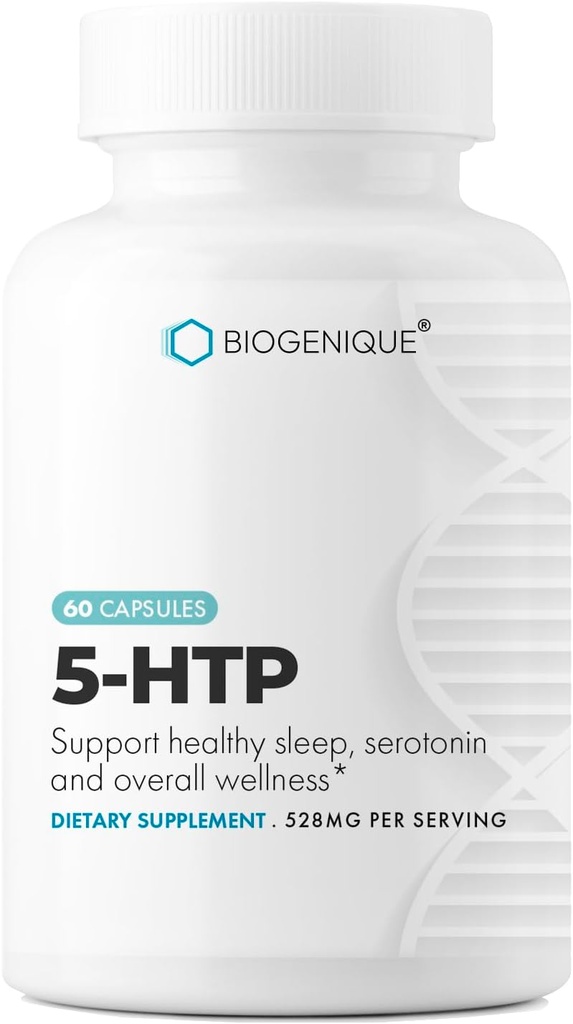 5- HTP (5- hydroxytryptofán) 200 mg, Mood Enhancer and Neurotransmiter Support * 60 Kapsule 5htp Griffonia Simplicifolia - Made in USA