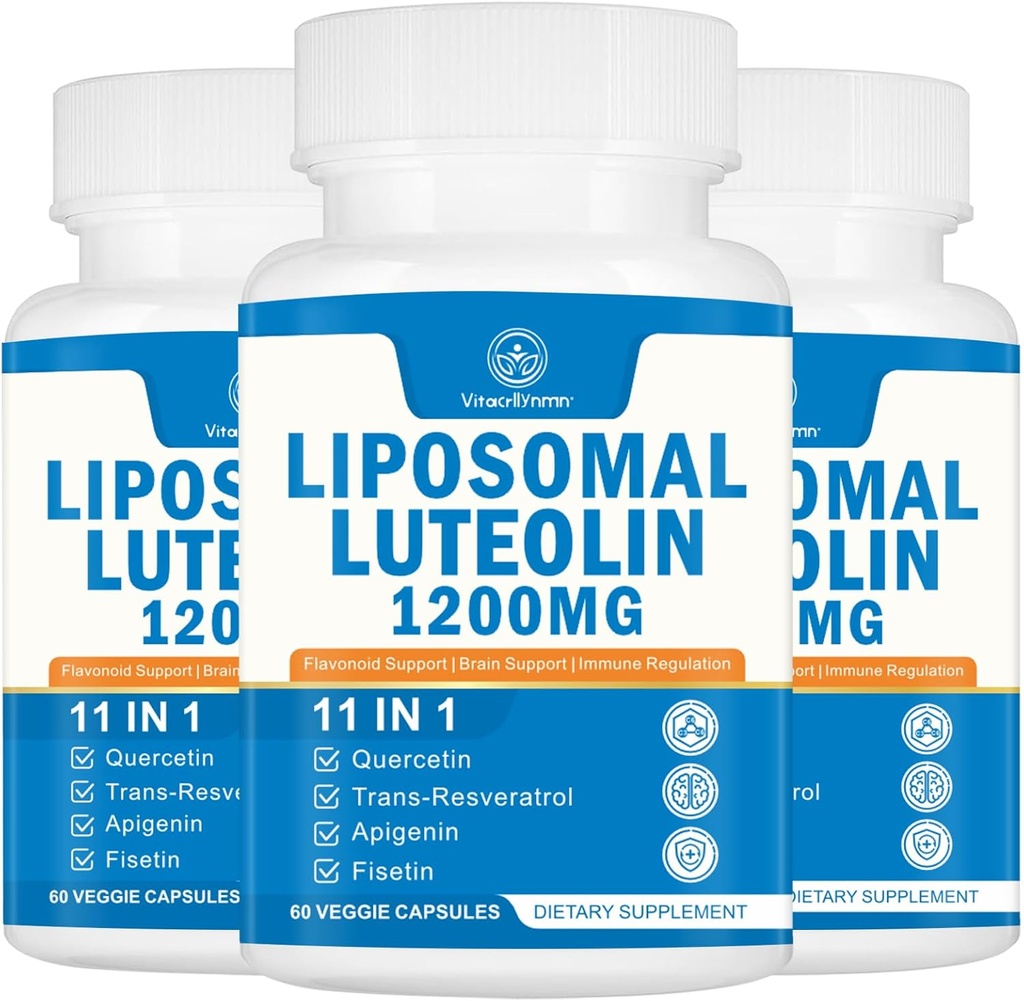1200MG Lipozomálne luteolín Supplement - Maximálna absorpcia, Antioxidant Boost od The Brain 180 Kapsule
