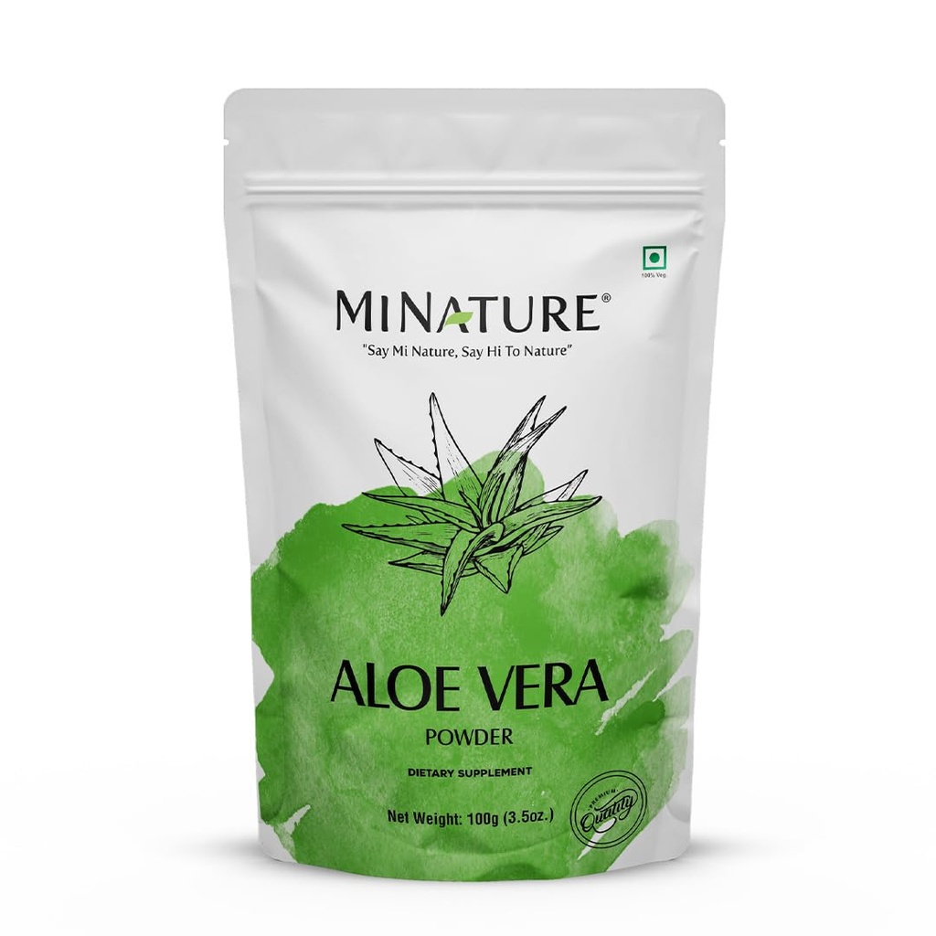 Mi Nature 100% Aloevera Powder (Aloe Barbadenis) 100g (3, 5 oz)