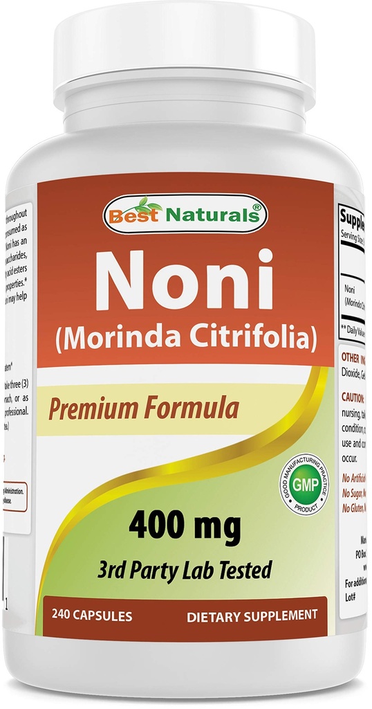 Najlepšie prírodné Noni 400 mg 240 Kapsule