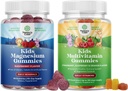 Bundle of Kids Magnézium Gumies - Supplement for Nerve Health, Muscles & Healthy Heart Support, and Plant Based Kids Multivitamínové Gummies - Multivitamín pre imunity Podpora s vitamínmi A C D3 E B