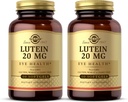 Solgar Lutein 20 mg, 60 Softgels (Pack of 2) - Podpora zdravie očí - pomáha Filtrovať Blue Light - Obsahuje FloraGLO Lutein - Non-GMO, Gluten Free, Dairy Free - 120 Celkom Servis