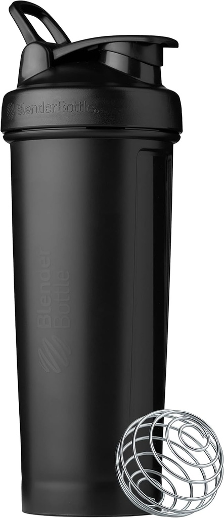 BlenderBottle Classic V2 fľaša Shaker Perfektné pre proteíny Shake a pre cvičenie, 32-Ounce, čierna