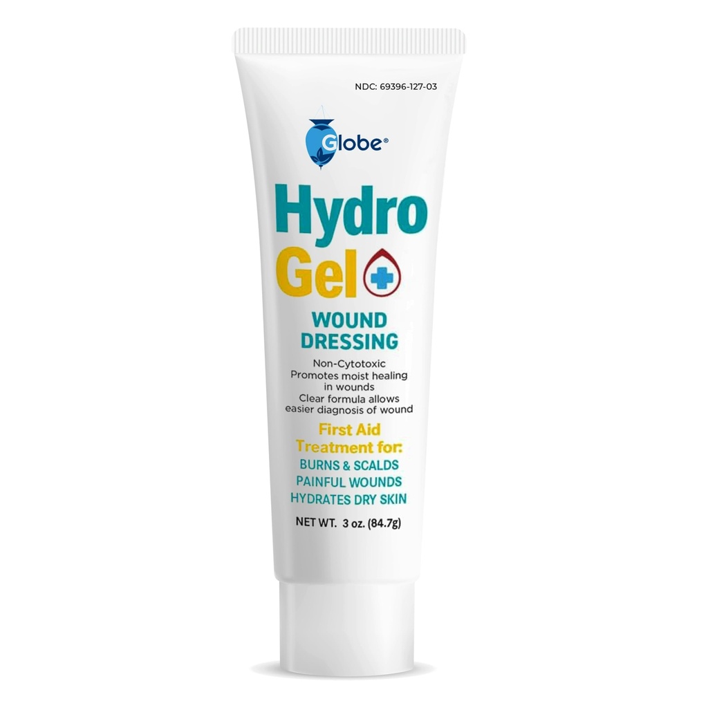 Globe (3 oz Tube Hydrogel Prvá pomoc rany obliekanie, Antiseptický gél pre menšie rezy, rany, škrabance, vyrážky, spáleniny a kožné podráždenie, upokojujúce a hydratačné riešenie, Rýchla a aktívna ochrana.