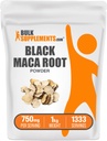 BulkSupplementments.com Black Maca Powder - Black Maca Root Supplement, Bylinné doplnky pre mužov a ženy - Vegan, bez lepku, 750 mg na obsluhu, 1kg (2,2 lbs) (Pack of 1)