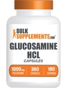BulkSupplements.com Glucosamín HCl Kapsule - Glukozamín Supplement, Nutritional Supplement - Gluten Free, 2 Kapsule per Serving, 360 Počet (Pack of 1)
