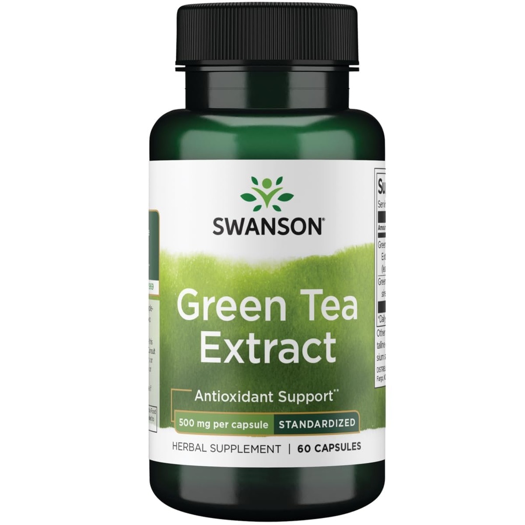 Swanson Green Tea Extract 500 Milligrams 60 kapsuly