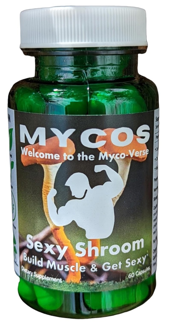 Mycos Shrooms, Sexy Shroom, Boosts Sexual Drive a Fyzický výkon, Huba doplnok s cieleným extraktom,