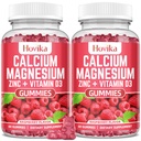 Magnézium Magnézium Gumies s draslíkovým vitamínom C, B6, D3, K2 - Vápnik pre ženy a mužov - horčíkový zinok Multi Vitamínové doplnky pre kosti, svalovinu, zuby, pokoj, nálada - 2 balenia - 60 Cts
