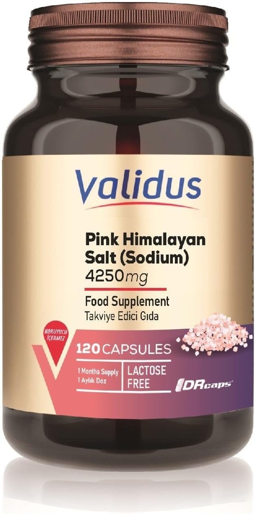 Validus Pink Himalayan Salt Sodyum 200 mg 120 kapsúl (Drcaps)