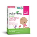wellements Organic Baby Zápcha Podpora uniká príležitostné zápcha pre dojčatá a batoľatá, No Harsh Laxatíva, USDA Certified Organic, 4 Fl Oz (Stock of 2), 6 mesiacov +