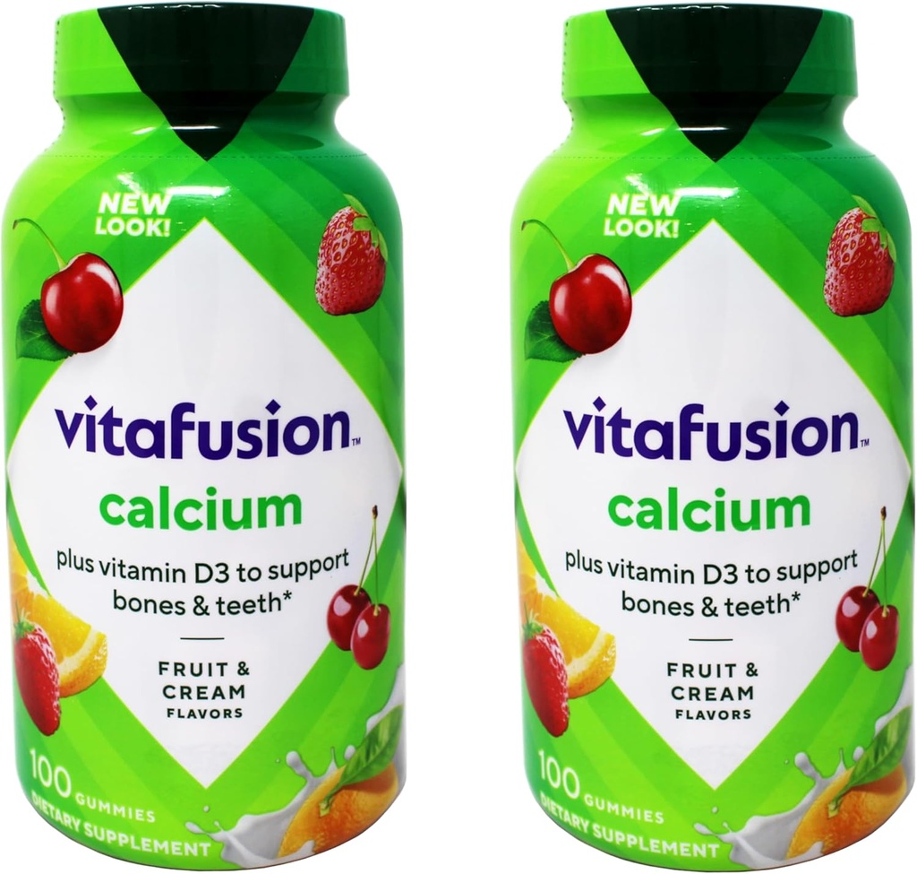 VitaFusion Vápnik s vitamínom D3 - 2 100 Počet fliaš - 200 Gumies Celkom