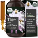 Fantastické Fungi Huby extrakt kvapky - Imunita Elixir s Tureckom chvostové huby extrakt, Maitake, bazy, Chaga & Astragalus - 5-in-1 Organická imunita podpora doplnok, 30 Služobné, 1 fl oz