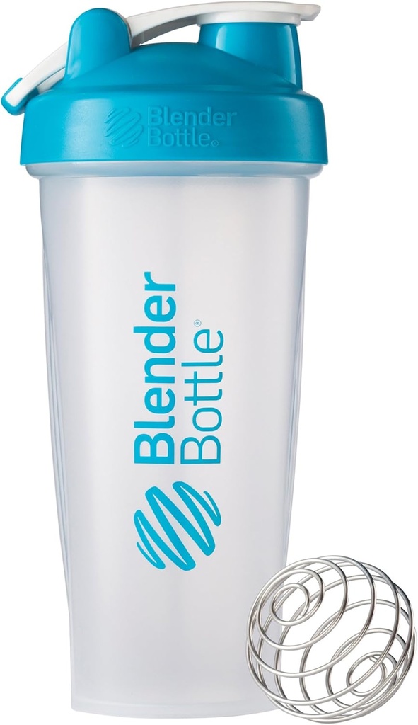 BlenderBottle Classic Loop Top Shaker Fľaša, 28-Ounce, Clear/Aqua