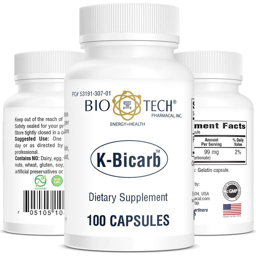 Bio-Tech Pharmacal Dietary Supplement (K-Bikarb, počet 100)