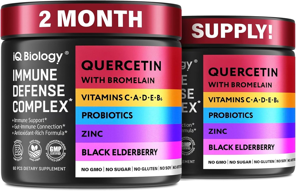Quercetin s hypromelínom - Premium Quercetin Bromelain kapsuly od Immune Support* - Bromelain Quercetin Supplement - Non GMO Quercetin - 2 balenia (120 kapsúl)