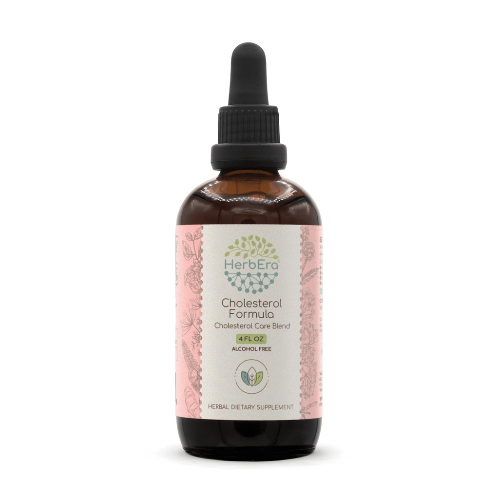HerbEra Cholesterol Formula B120 Bezalkoholový extrakt Tinture Artičok Leaf, Hawthorn Leaf and Flower, Fenikel Seed, Turmeric Root, Ashwagandha Root, Amla Berry. Cholesterol Care Blend 4 Fl Oz