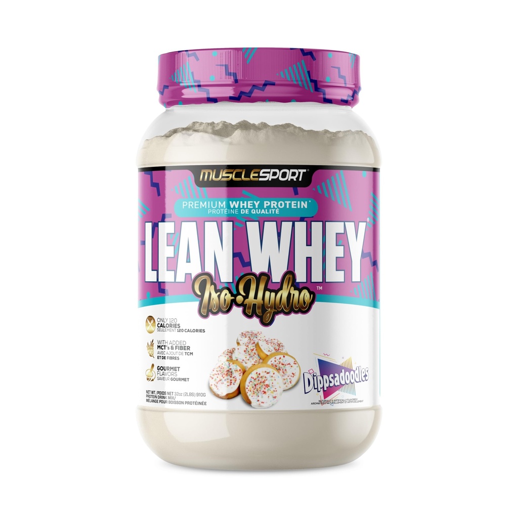 Svalový šport Lean Whean RevolutionTM Protein Powder - Wheey Protein Isolát - Nízke kalórie, Nízky obsah tuku, Nízky obsah tuku, Incredible Flavors - 25g Protein per Scoop (2lb, Dippsadodles)